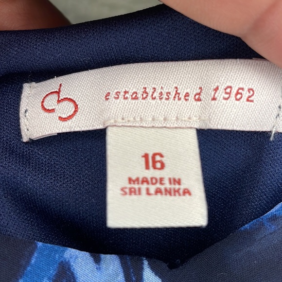 D B Established 1962 Blue Floral Dress 2 piece size 16 - Picture 6 of 12